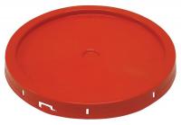 34A257 Plastic Pail Lid, Tear Tab, Red, For 34A256