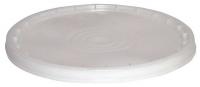 34A272 Plastic Pail Lid, Snap, Round, Natural