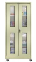 34A297 Mobile Storage Cabinet, 48x24, Clearview