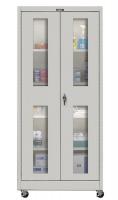 34A443 Mobile Storage Cabinet, 48x24, Clearview