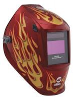 34C376 Welding Helmet, Dig Performance, Red Flame