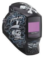 34C383 Welding Helmet, Dig Elite, Black/Skull