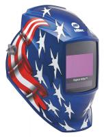 34C385 Welding Helmet, Dig Elite, Blue Stars