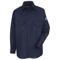 34C649 FR Long Sleeve Shirt, Button, Navy, M