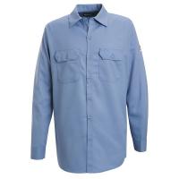 34C823 FR Long Sleeve Shirt, Button, Lt Blue, 2XL