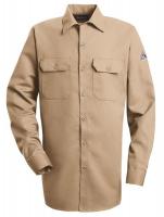 34D035 FR Long Sleeve Shirt, Button, Khaki, 3XL