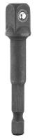 34D711 Hex Shank Socket ADaptor, 3/8 In, 25 Pk