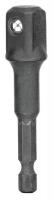 34D712 Hex Shank Socket ADaptor, 1/2 In, 25 Pk