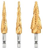 34D734 Impact Ready Step Drill Bit Set, 3 Pcs