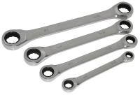 34D902 Ratcheting Wrench Set, Box, SAE, 4 Pc