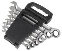 34D938 Ratcheting Wrench Set, Combo, SAE , 7 Pc