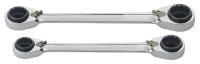 34E320 RatchetWrench Set, QuadBox Rev, Metric, 2Pc