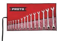 34E412 Ratcheting Wrench Set, Metric, 14 Pc