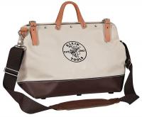 34E624 Canvas Tool Bag, Deluxe, 16x6x14 In, 13 Pkt