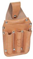 34E628 Tool Pouch, 6 Pkt, 5-3/4 x2-1/2x10, Leather