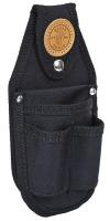34E629 Tool Pouch, 4 Pkt, 5 x 2 x 9-7/8, Nylon, Blk