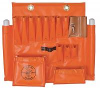 34E633 Aerial Apron, 23x4x24, 10 Pkt, Vinyl, Orange