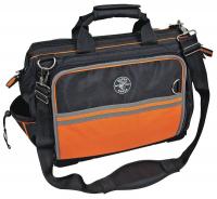 34E648 Electrician ToolBag, 17.5x10x14, 55Pkt, Blk