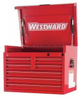34F755 Top Chest, 30 x 20 x 22 In, 7 Drawer, Red