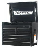 34F756 Top Chest, 30 x 20 x 22 In, 7 Drawer, Black