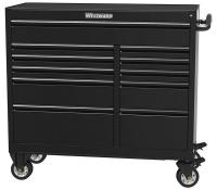 34F765 Rolling Cabinet, 41x20x41, 11 Drawer, Black