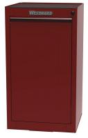 34F773 Side Cabinet, 16 x 20 x35 In, 1 Drawer, Red