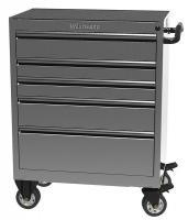 34F775 Rolling Cabinet, 30 x20x41 In, 5 Drawer, SS
