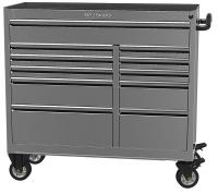 34F777 Rolling Cabinet, 41x20x41 In, 11 Drawer, SS