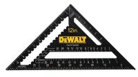 34F830 Square, Alum, Black, 12 In, Graduations 8ths