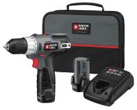 34G823 Cordless Drill/Driver Kit, 12V, 3/8 In.