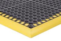 34L290 Antifatigue Mat, Indstrl, Blk/Ylw, 124x40In