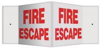 35R670 Sign, Fire Escape, 8x12 In.