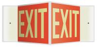 35R680 Sign, Exit, 8x12, White/Red