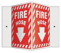 35R693 Sign, Fire Hose, 12x9 In.