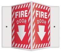 35R695 Sign, Fire Door, 12x9 In.