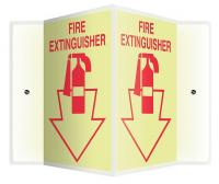 35R702 Sign, Fire Extinguisher, 12x9 In.