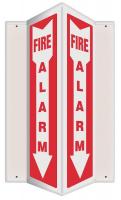 35R708 Sign, Fire Alarm, 18x4 In.