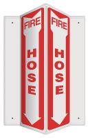 35R710 Sign, Fire Hose, 18x4 In.