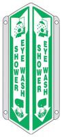 35R718 Sign, Shower Eye Wash, 18x4 In.