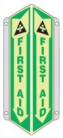 35R720 Sign, First Aid, 18x4 In.