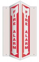 35R728 Sign, Fire Alarm, 24x4 In.