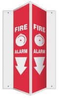 35R731 Sign, Fire Alarm, 24x7-1/2 In.