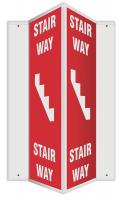 35R744 Sign, Stair Way, 24x4 In.