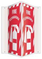 35R760 Sign, Fire Extinguisher, 24x12 In.