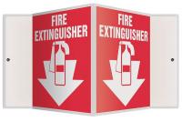 35R761 Sign, Fire Extinguisher, 6x8-1/2 In.