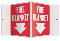35R765 Sign, Fire Blanket, 6x8-1/2 In.