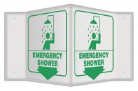 35R776 Sign, Emergency Shower, 8x8 In.