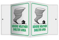 35R777 Sign, Severe Weather Shelter Area, 6x8-1/2