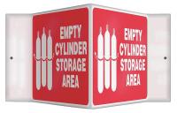 35R787 Sign, Empty Cylinder Storage Area, 8x8 In.