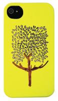 35R840 Bio Case, iPhone 4, Yellow with Tree